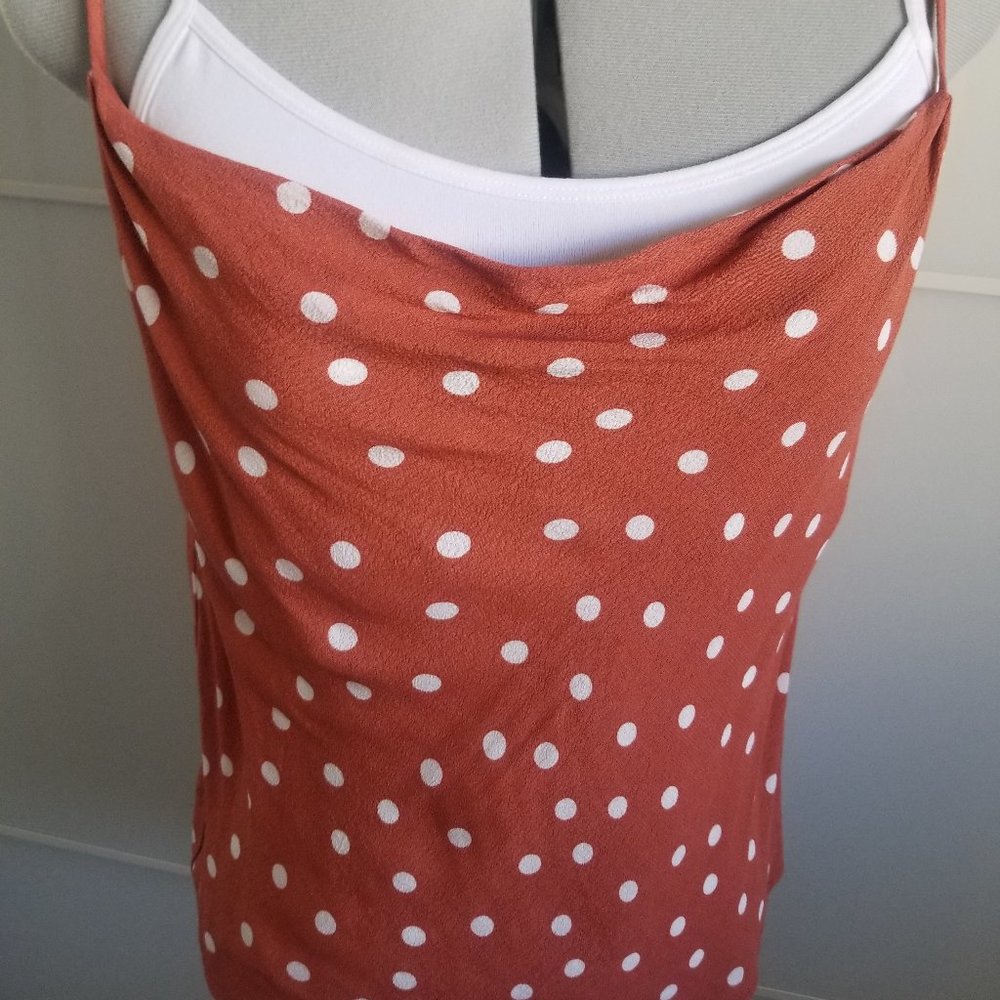 Polka Dot Cowl Neck Cami Elodie